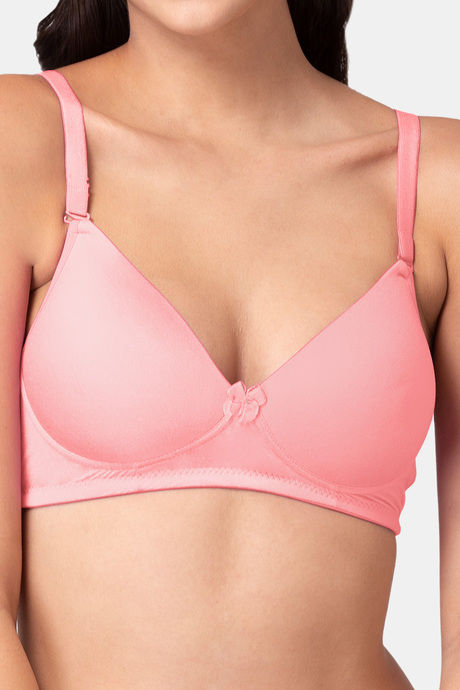 Tweens Padded Non Wired Full Coverage T-Shirt Bra - Peach — image 5