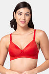 Tweens Padded Non Wired Full Coverage T-Shirt Bra - Red — thumbnail 1