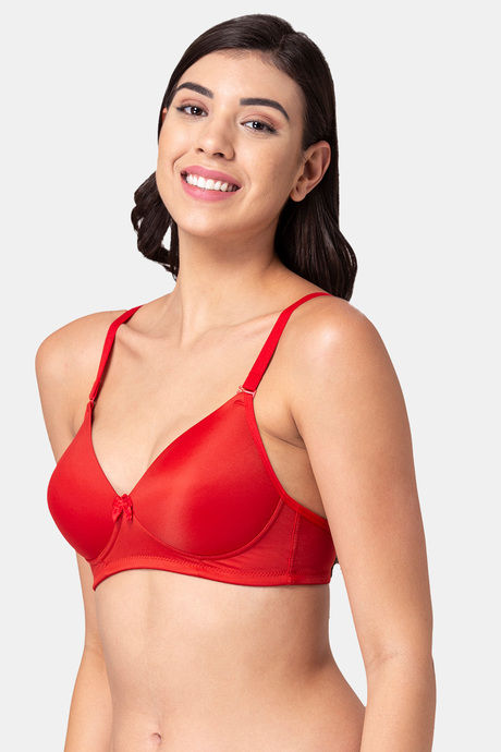 Tweens Padded Non Wired Full Coverage T-Shirt Bra - Red — image 3