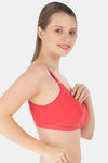 Tweens Single Layered Non Wired Full Coverage T-Shirt Bra - Coral — thumbnail 4