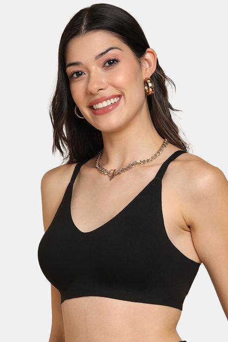 Tweens Double Layered Non-Wired Full Coverage Super Support Bra - Black — image 3