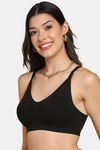 Tweens Double Layered Non-Wired Full Coverage Super Support Bra - Black — thumbnail 3