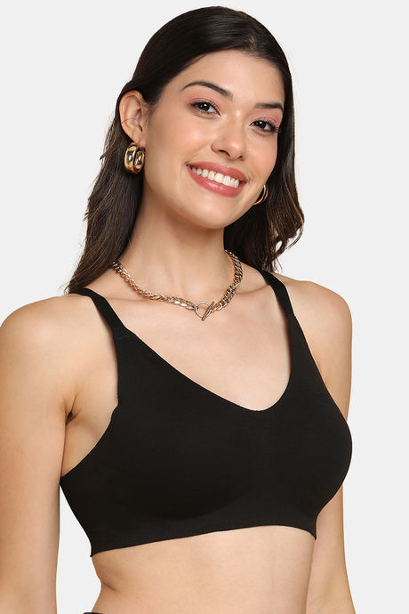 Tweens Double Layered Non-Wired Full Coverage Super Support Bra - Black — image 4