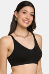 Tweens Double Layered Non-Wired Full Coverage Super Support Bra - Black — thumbnail 4