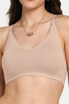 Tweens Double Layered Non-Wired Full Coverage Super Support Bra - Skin — thumbnail 5