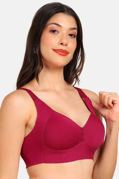 Tweens Padded Non-Wired Full Coverage Minimiser Bra - Red — image 4