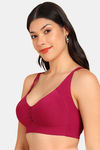 Tweens Double Layered Non-Wired Full Coverage Minimiser Bra - Red — thumbnail 3
