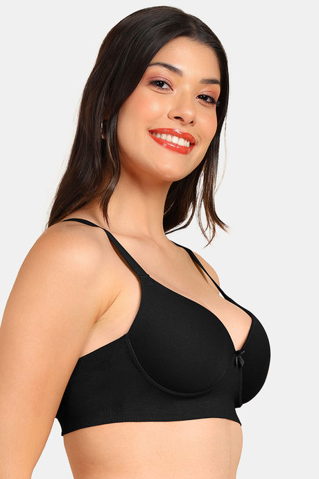Tweens Push-Up - Level 3 Non-Wired 3/4Th Coverage Push-Up Bra - Black — image 4