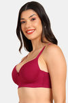 Tweens Push-Up - Level 3 Non-Wired 3/4Th Coverage Push-Up Bra - Red — thumbnail 3