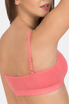 Tweens Girls Medium Impact Non Padded Sports Bra - Coral — thumbnail 4