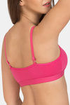 Tweens Medium Impact Non Padded Beginner's Sports Bra - Dark Pink — thumbnail 4