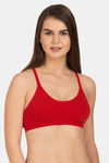 Tweens Medium Impact Non Padded Beginner's Sports Bra - Red — thumbnail 1