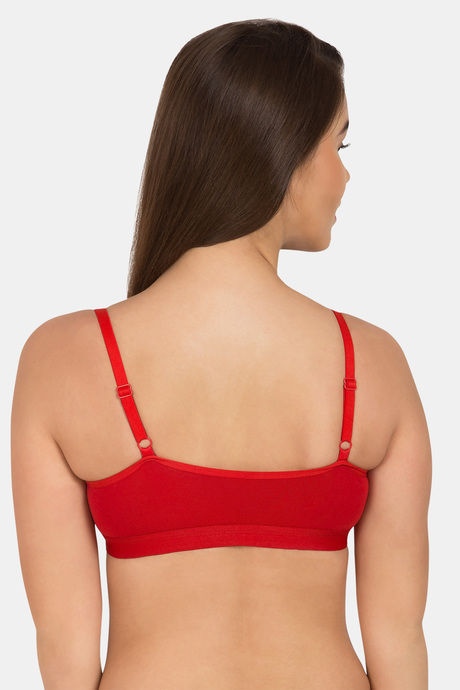 Tweens Medium Impact Non Padded Beginner's Sports Bra - Red — image 2