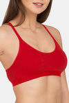 Tweens Medium Impact Non Padded Beginner's Sports Bra - Red — thumbnail 4