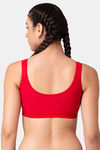 Tweens Medium Impact Non Padded Active Sports Bra - Red — thumbnail 2