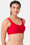 Tweens Medium Impact Non Padded Active Sports Bra - Red — thumbnail 3