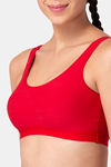 Tweens Medium Impact Non Padded Active Sports Bra - Red — thumbnail 4