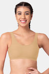 Tweens Medium Impact Non Padded Active Sports Bra - Skin — thumbnail 1