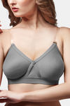 Trylo Single Layered Non-Wired Full Coverage Strapless Bra - Grey — thumbnail 4