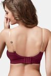 Trylo Single Layered Non-Wired Full Coverage T-Shirt Bra - Maroon — thumbnail 2