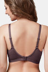 Trylo Single Layered Non-Wired Full Coverage T-Shirt Bra - Wine — thumbnail 2