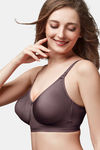 Trylo Single Layered Non-Wired Full Coverage T-Shirt Bra - Wine — thumbnail 3