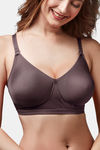 Trylo Single Layered Non-Wired Full Coverage T-Shirt Bra - Wine — thumbnail 4
