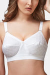 Trylo Single Layered Non-Wired Full Coverage Super Support Bra - White — thumbnail 4