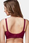 Trylo Single Layered Non Wired Full Coverage Super Support Bra - Maroon — thumbnail 2