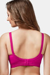 Trylo Single Layered Non Wired Full Coverage Super Support Bra - Raspberry — thumbnail 2
