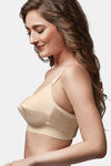 Trylo Single Layered Non Wired Full Coverage Super Support Bra - Skin — thumbnail 3