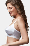 Trylo Single Layered Non Wired Full Coverage Super Support Bra - White — thumbnail 3