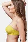 Trylo Nina Women Detachable Strap Non Wired Padded Bra - Yellow — thumbnail 3