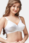 Trylo Sarita Women'S Cotton Non-Wired Soft Full Cup Bra - White — thumbnail 1