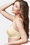 Trylo Double Layered Non-Wired Full Coverage Super Support Bra - Skin — thumbnail 3