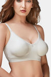 Trylo Double Layered Non-Wired Medium Coverage T-Shirt Bra - Dove — thumbnail 4