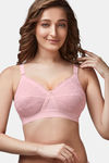 Trylo Double Layered Non-Wired Full Coverage Blouse Bra - Pink — thumbnail 1