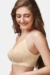 Trylo Double Layered Non-Wired Full Coverage Blouse Bra - Skin — thumbnail 3