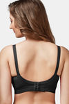 Trylo Double Layered Non-Wired Full Coverage Super Support Bra - Black — thumbnail 2