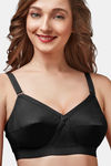 Trylo Double Layered Non-Wired Full Coverage Super Support Bra - Black — thumbnail 4