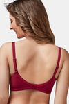 Trylo Padded Non-Wired Full Coverage T-Shirt Bra - Cherry — thumbnail 2