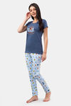 Trylo Cotton Pyjama Set - Af Blue Sky Blue — thumbnail 3