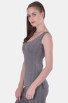 Lux Inferno Woollen Sleep Top - Charcoal Melange — thumbnail 4
