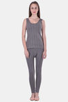Lux Inferno Woollen Sleep Top - Charcoal Melange — thumbnail 5