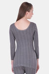 Lux Inferno Woollen Sleep Top - Charcoal Melange — thumbnail 2