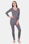 Lux Inferno Woollen Sleep Top - Charcoal Melange — thumbnail 5