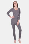Lux Inferno Woollen Pyjama Set (Pack of 2) - Charcoal Melange — thumbnail 1