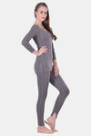 Lux Inferno Woollen Pyjama Set (Pack of 2) - Charcoal Melange — thumbnail 2
