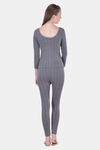 Lux Inferno Woollen Pyjama Set (Pack of 2) - Charcoal Melange — thumbnail 3