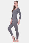 Lux Inferno Woollen Pyjama Set (Pack of 2) - Charcoal Melange — thumbnail 4